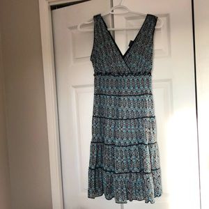 Style & Co, Teal print, V-neck Sundress